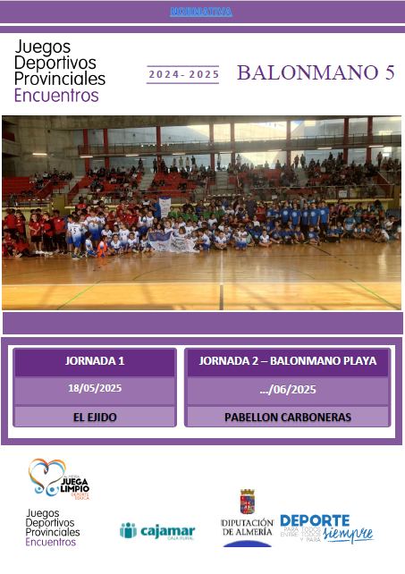 Encuentro Educativo de Promoción del Balonmano 5. El Ejido 18-5-25